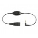 Jabra QD/3.5mm QD 3,5 mm Negro adaptador de cable 8800-00-103